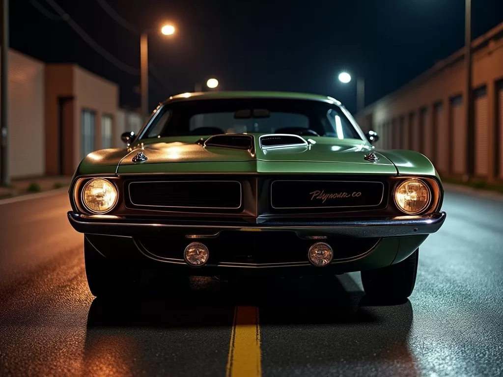 1971 Plymouth Barracuda-green