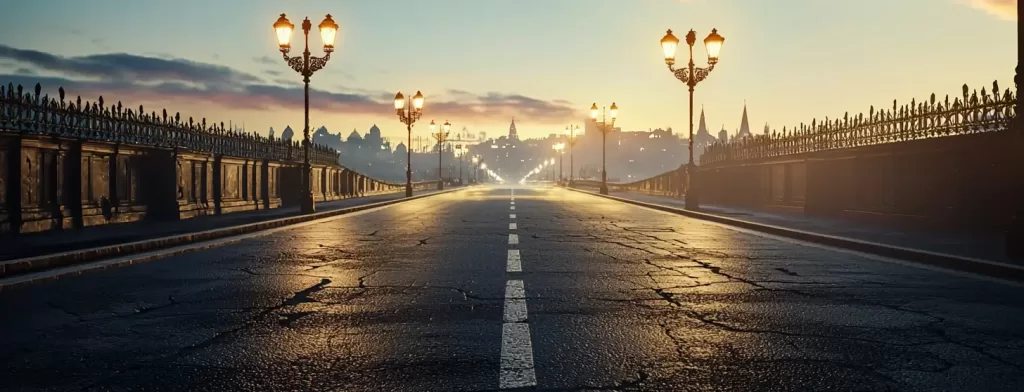 two_way_street_at_dusk